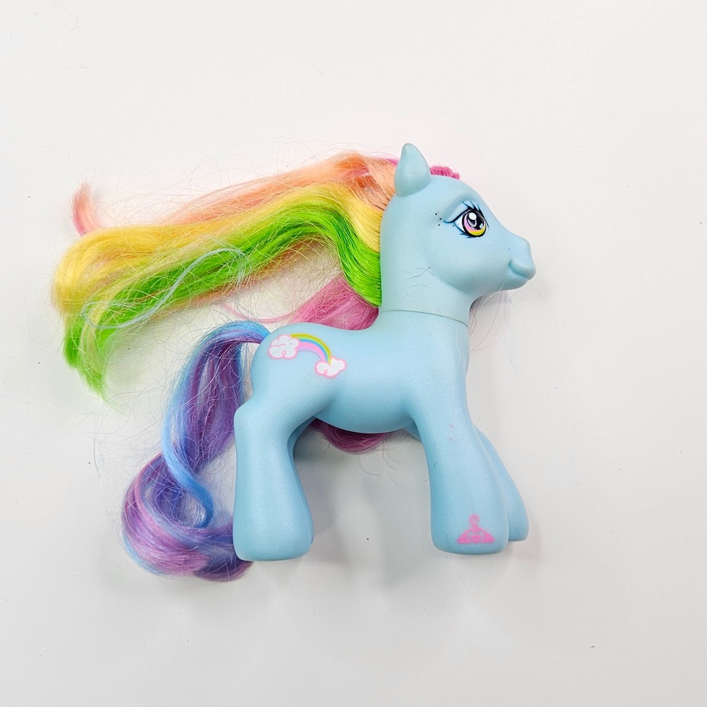 Hasbro My Little Pony G3 Kids Blue Rainbow Dash 2007 Rainbow Cutie Mark Toy